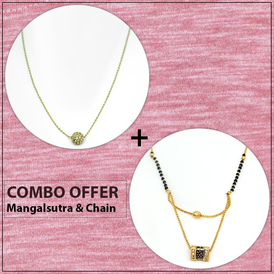 Combo pack of Mangalsutra + Necklace combo 3 #1
Combo pack of Mangalsutra + Necklace combo 3 #1