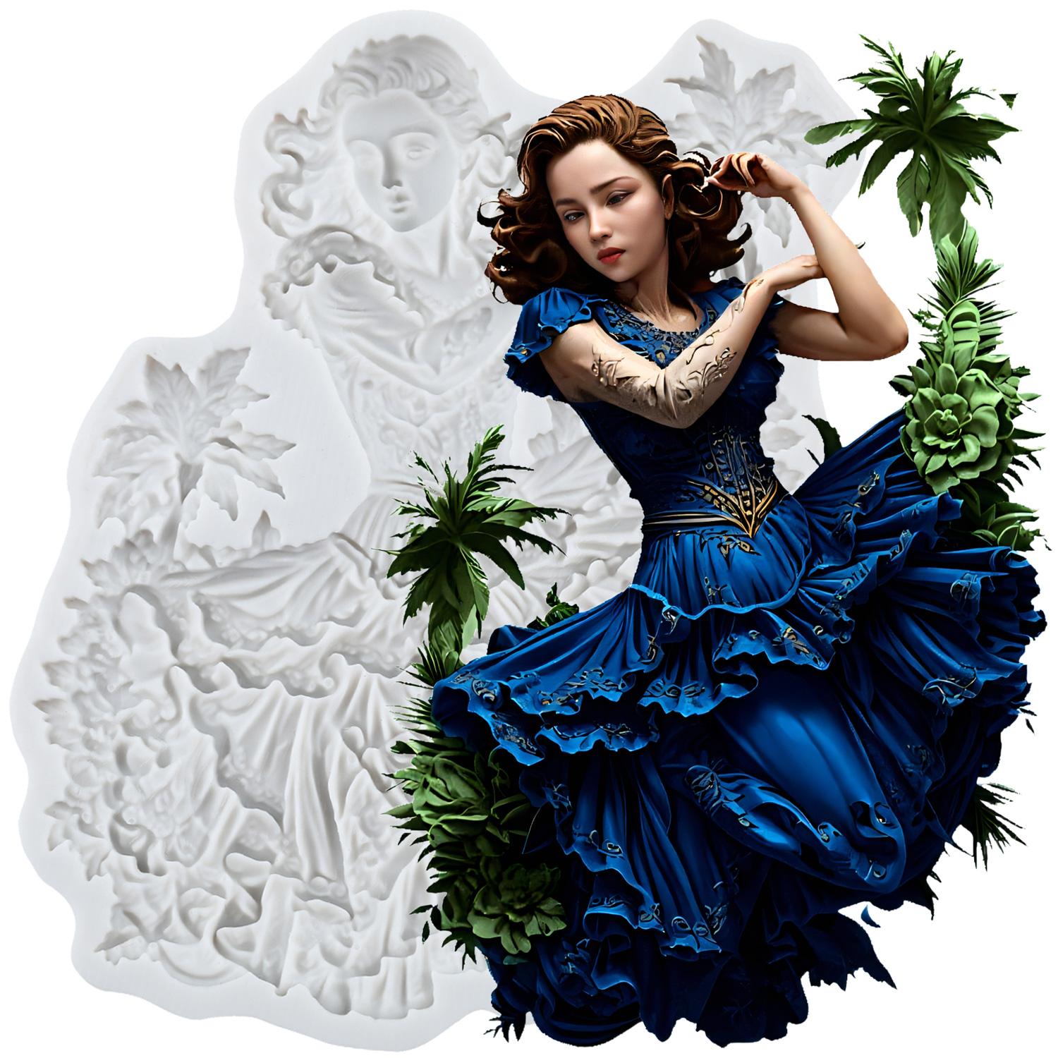 Силиконовые формы «Девушки из Калифорнии», форма «Богиня», форма для мастики, инструменты для украшения торта, топпер для кекса, форма для конфет, шоколада, гампасты серый