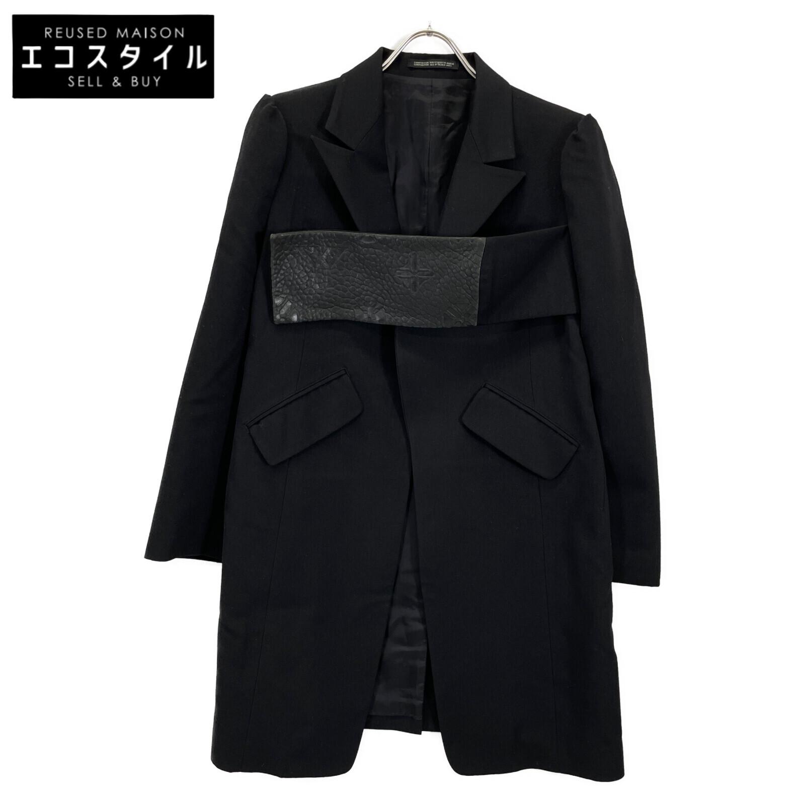 Yohji Yamamoto 07AW FX-J39-109 Black wool lamb leather tape center vent peak lapel mid-length coat Jacket 1 blackUsed
Yohji Yamamoto 07AW FX-J39-109 Black wool lamb leather tape center vent peak lapel mid-length coat Jacket 1 blackUsed
