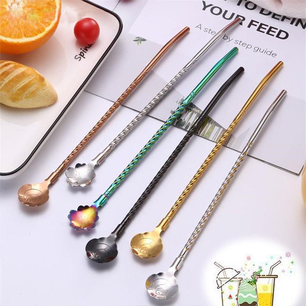 Party Stainless Steel Reusable Tea Scoop Stainless Steel Coffee Spoons Drinking Straw Straws Spoon Black
Party Stainless Steel Reusable Tea Scoop Stainless Steel Coffee Spoons Drinking Straw Straws Spoon Black