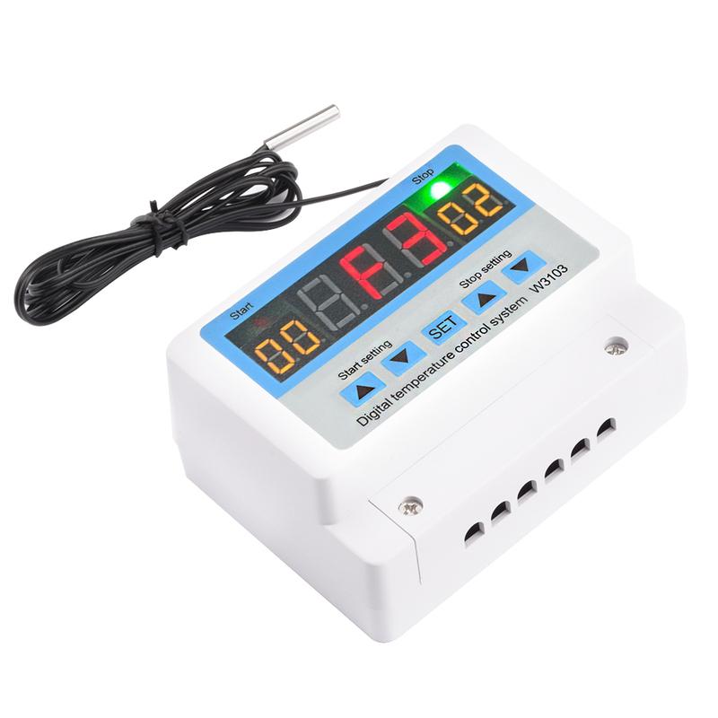 AC 220V DC 12V 24V Digital Thermostat 30A Temperature Controller Temperature Control Switch Wall Hanging Max 6600W W3103 24V
AC 220V DC 12V 24V Digital Thermostat 30A Temperature Controller Temperature Control Switch Wall Hanging Max 6600W W3103 24V