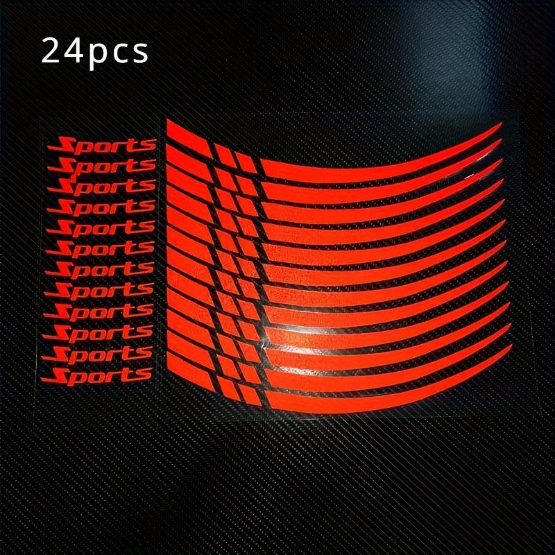 24pcs Reflective Wheel Rim Stickers for Cars & Motorcycles Standard
24pcs Reflective Wheel Rim Stickers for Cars & Motorcycles Standard