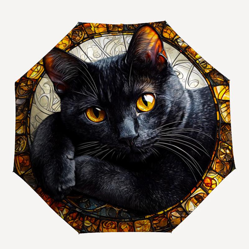 1pc Stained Glass Cat Decor Automatic Open/Close Umbrella, Compact Travel Umbrella, 8-Rib Sturdy Frame - Ideal Gift for Friends yy251118065
1pc Stained Glass Cat Decor Automatic Open/Close Umbrella, Compact Travel Umbrella, 8-Rib Sturdy Frame - Ideal Gift for Friends yy251118065