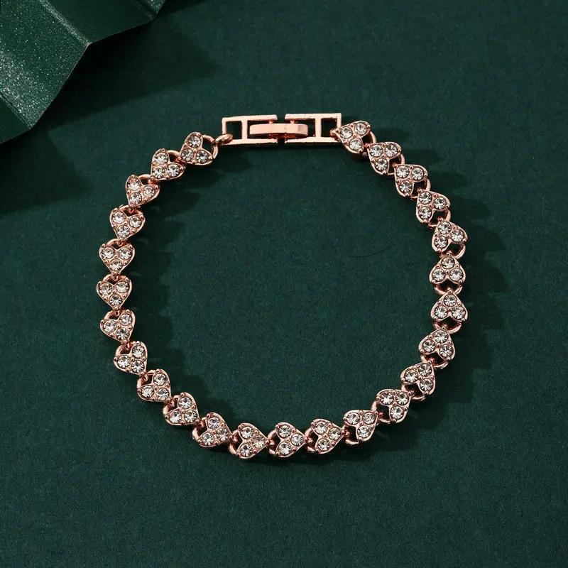 Charm Delicated Crystal Heart Tennis Bracelet for Women Rhinestone Paved Handmade Bracelet Wedding Anniversary Gift Jewelry розового золота
Charm Delicated Crystal Heart Tennis Bracelet for Women Rhinestone Paved Handmade Bracelet Wedding Anniversary Gift Jewelry розового золота