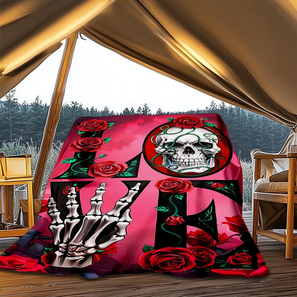 1pc Skull Roses Love Outdoor Blanket - Lightweight Flannel Throw For Travel, Camping, Gifts For Family Or Friends yy251114268 75x90cm
1pc Skull Roses Love Outdoor Blanket - Lightweight Flannel Throw For Travel, Camping, Gifts For Family Or Friends yy251114268 75x90cm