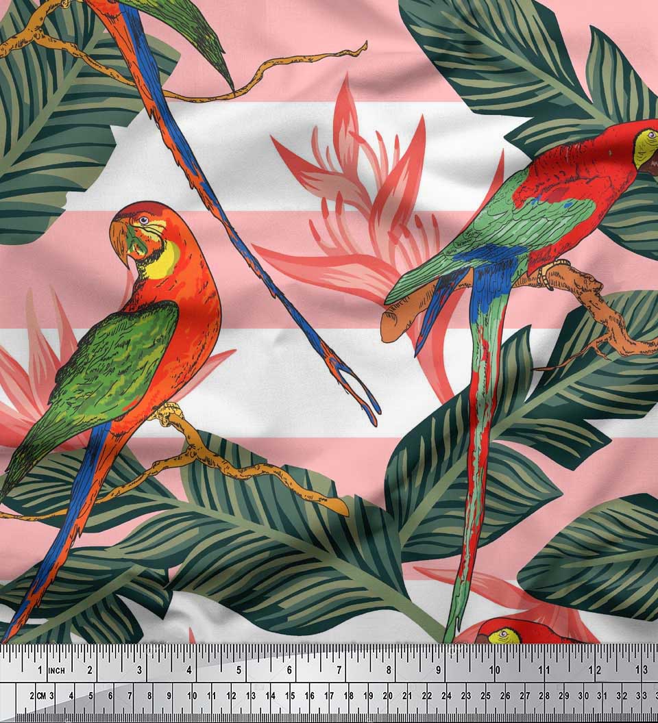 Японська креп-атласна тканина Soimoi із тропічним листям, смугами та папугами. Тканина для рукоділля з принтом птахів на метри 42 дюйми 42 Inch Wide - Poly Crepe помаранчевий
Японська креп-атласна тканина Soimoi із тропічним листям, смугами та папугами. Тканина для рукоділля з принтом птахів на метри 42 дюйми 42 Inch Wide - Poly Crepe помаранчевий