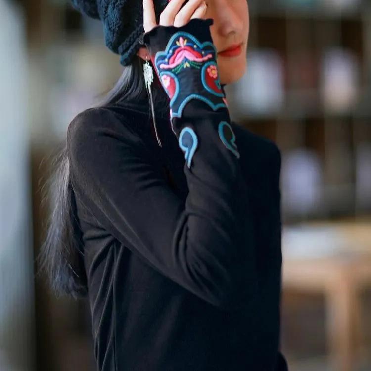 Жіноча ретро етнічна двостороння вельветова футболка з напіввисоким коміром - Приталена для осені та зими 3XL (for 150-165 jin)
Жіноча ретро етнічна двостороння вельветова футболка з напіввисоким коміром - Приталена для осені та зими 3XL (for 150-165 jin)