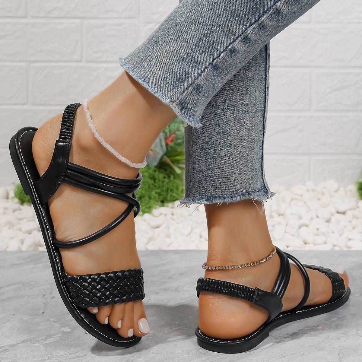 Large size sandals female summer Korean version Internet celebrity ins fashion versatile woven flat fairy Roman sandals 36 чорний
Large size sandals female summer Korean version Internet celebrity ins fashion versatile woven flat fairy Roman sandals 36 чорний