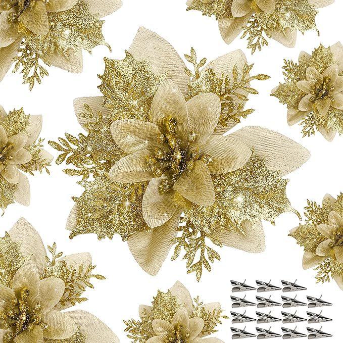 5/10Pcs Glitter Flower with Clip 13CM Artificial Flower Christmas Decoration Xmas Tree Wreath Ornament New Year Home Party Decor 5pcs золотой
5/10Pcs Glitter Flower with Clip 13CM Artificial Flower Christmas Decoration Xmas Tree Wreath Ornament New Year Home Party Decor 5pcs золотой