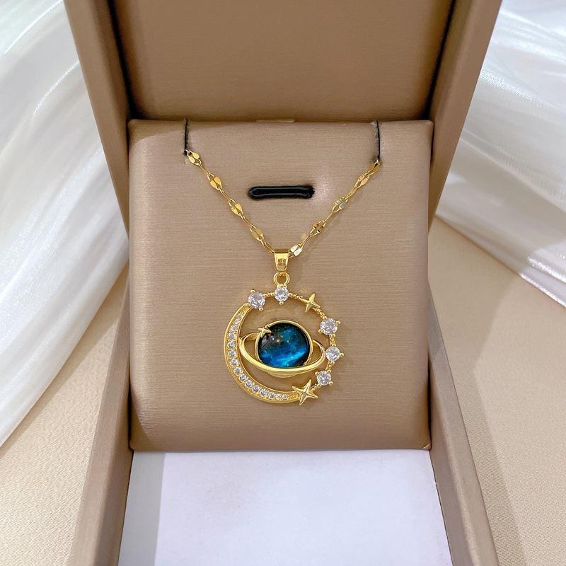 Women Necklace Pendant Starry Sky Planet Luxury Imitation Diamond Necklace Chain Women s Choker Titanium Steel Clavicle Chain Gift
Women Necklace Pendant Starry Sky Planet Luxury Imitation Diamond Necklace Chain Women s Choker Titanium Steel Clavicle Chain Gift