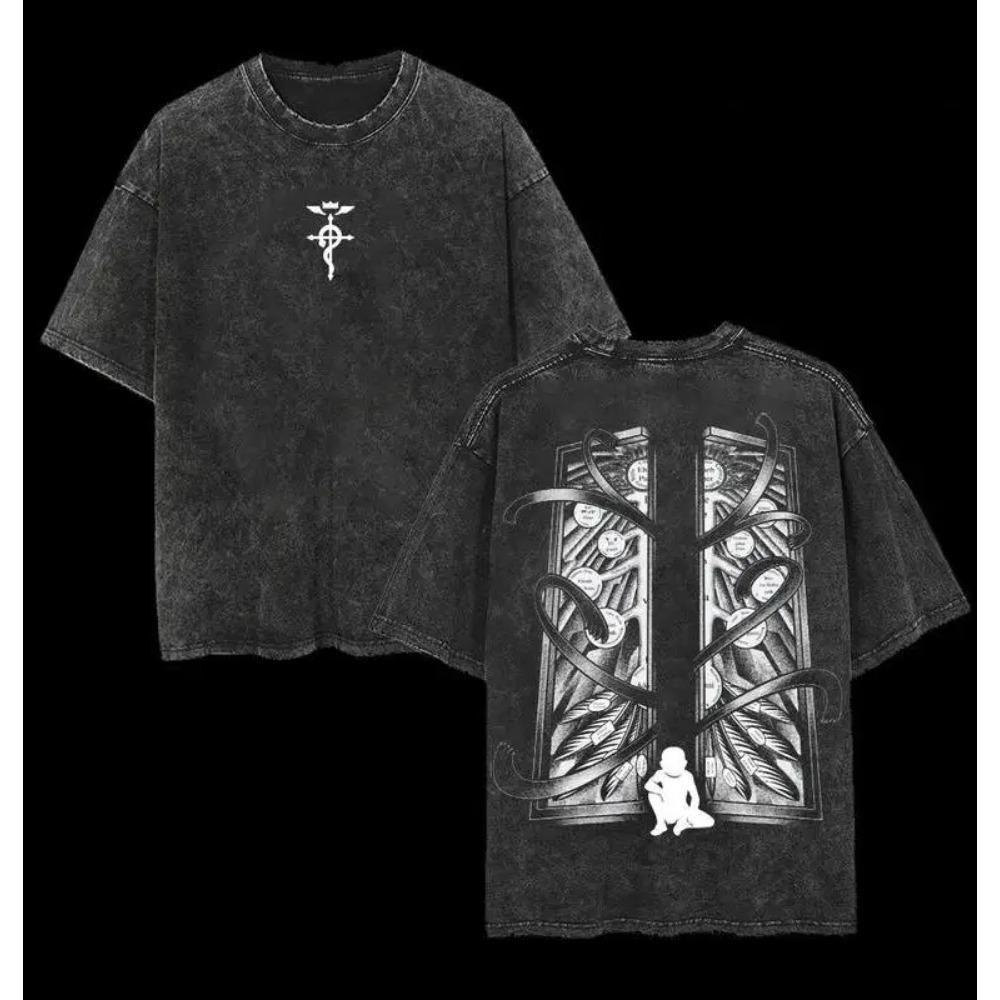 Classic Japan Anime Fullmetal Alchemist Brotherhood Manga Print Tees Loose Oversized Top Men Women Washed Cotton T-shirts S
Classic Japan Anime Fullmetal Alchemist Brotherhood Manga Print Tees Loose Oversized Top Men Women Washed Cotton T-shirts S