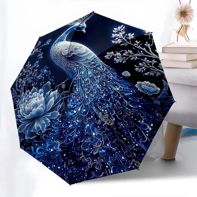 1pc Elegant Peacock Design Automatic Opening/Closing Umbrella with Convenient Three-Fold Design, 8-Bone Iron Frame Outdoor Umbrella, Perfect Gift for
1pc Elegant Peacock Design Automatic Opening/Closing Umbrella with Convenient Three-Fold Design, 8-Bone Iron Frame Outdoor Umbrella, Perfect Gift for