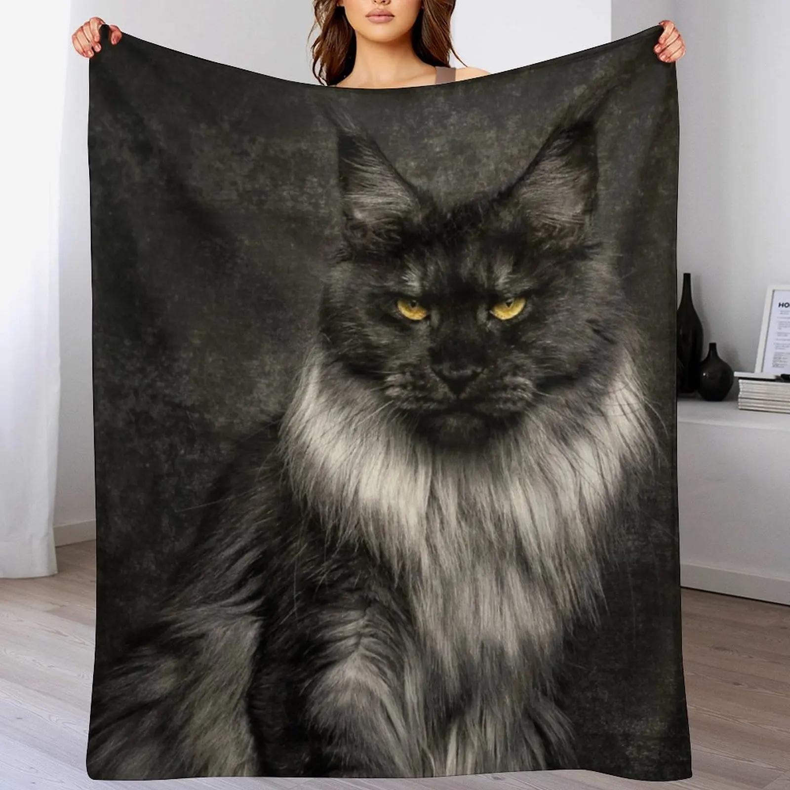 Silver Maine Coon Cat Portrait Throw Blanket Soft Plush Blanket as Housewarming Gift 102x76cm(40x30in)
Silver Maine Coon Cat Portrait Throw Blanket Soft Plush Blanket as Housewarming Gift 102x76cm(40x30in)
