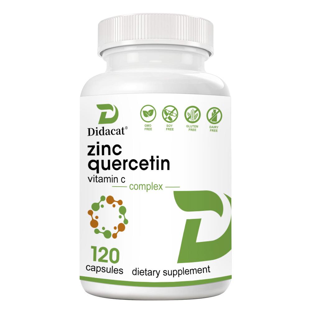 Zinc Quercetin Vitamin C Complex Dietary Supplement, 120 Capsules Per Bottle 120 Capsules
Zinc Quercetin Vitamin C Complex Dietary Supplement, 120 Capsules Per Bottle 120 Capsules