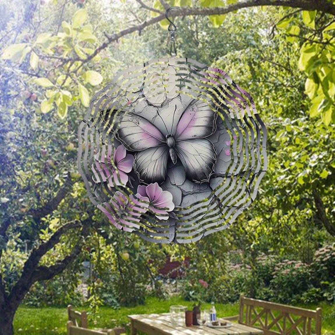 Floral Butterfly Wind Spinner - Rotating Metal Garden Ornament & Bird Scare for Outdoor Decor 01A
Floral Butterfly Wind Spinner - Rotating Metal Garden Ornament & Bird Scare for Outdoor Decor 01A