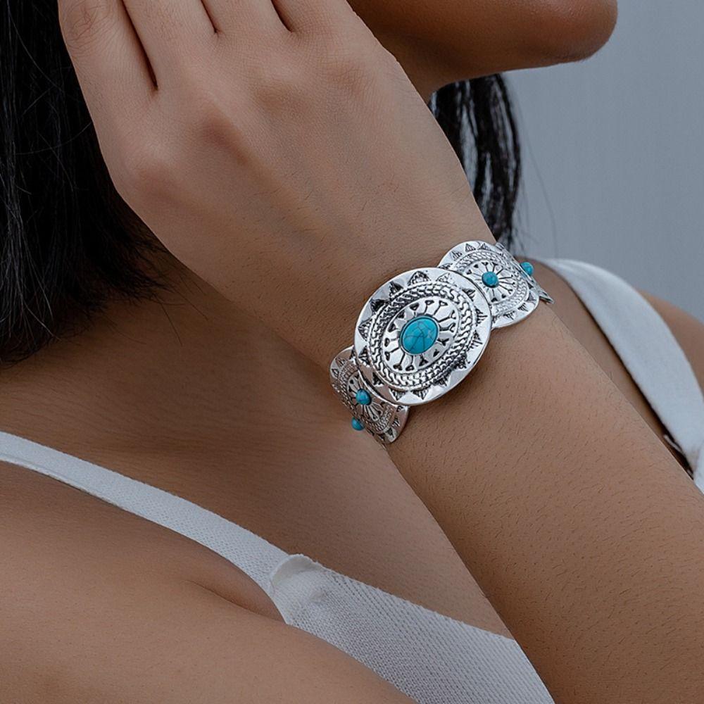 Ethnic Style Turquoise Bracelet Adjustable Bohemian Bangles Fashion Bohemian Bangle Women Style A
Ethnic Style Turquoise Bracelet Adjustable Bohemian Bangles Fashion Bohemian Bangle Women Style A