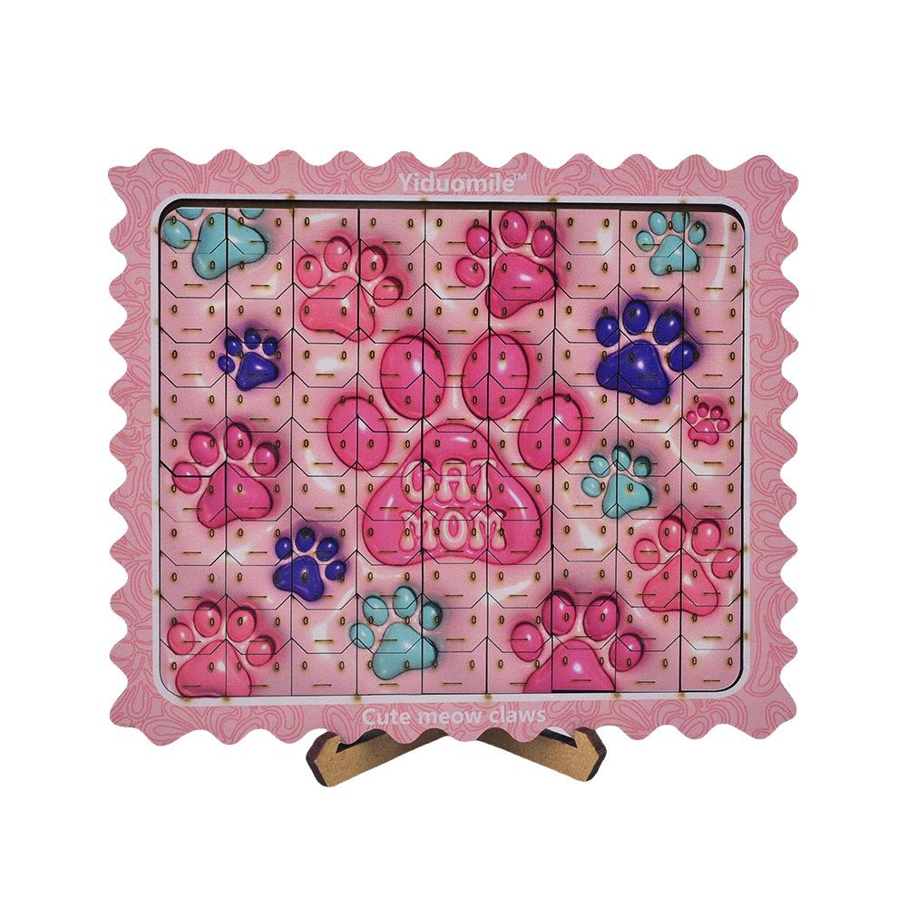 Cute cat claw educational toys, wooden puzzles, suitable for family gatherings, casual educational toys
Cute cat claw educational toys, wooden puzzles, suitable for family gatherings, casual educational toys
