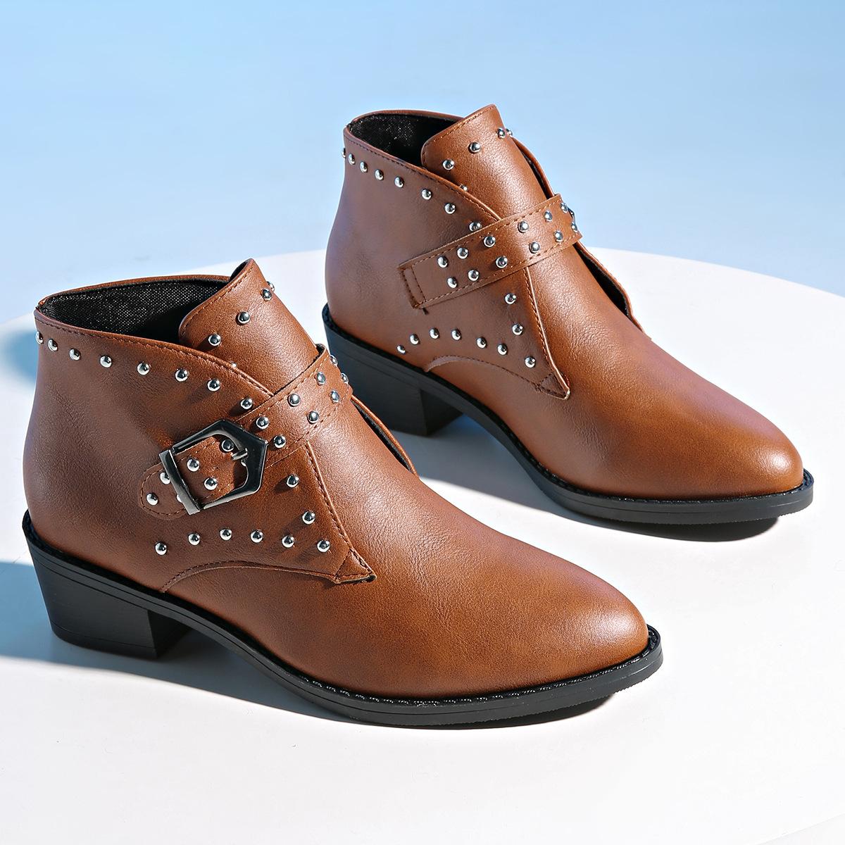 Мода 2025 Новые Ретро Острый Носок Кожа Толстый Каблук Женские Ботинки Челси Черный Коричневый Современная Обувь Ремень с Пряжкой Клепки Ботильоны 36 коричневый
Мода 2025 Новые Ретро Острый Носок Кожа Толстый Каблук Женские Ботинки Челси Черный Коричневый Современная Обувь Ремень с Пряжкой Клепки Ботильоны 36 коричневый