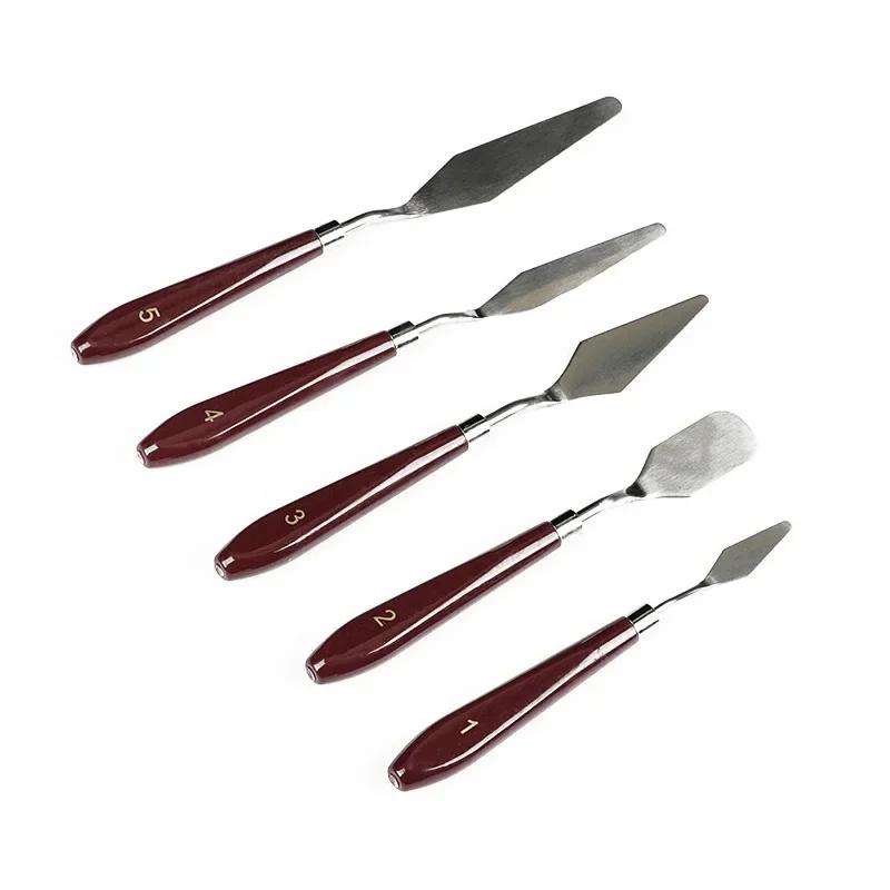 5PCS Art Palette Knives Set Stainless Steel Professional Spatula with Plastic Handle Oil Painting Knives Acrylic Different Sizes
5PCS Art Palette Knives Set Stainless Steel Professional Spatula with Plastic Handle Oil Painting Knives Acrylic Different Sizes