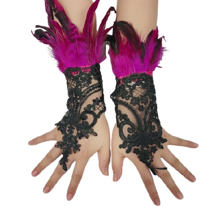 Elegant Gloves with Feather French Full Finger Gloves for Proms Concert Evening Banquets Accessory Long Gloves рожевий червоний колір
Elegant Gloves with Feather French Full Finger Gloves for Proms Concert Evening Banquets Accessory Long Gloves рожевий червоний колір
