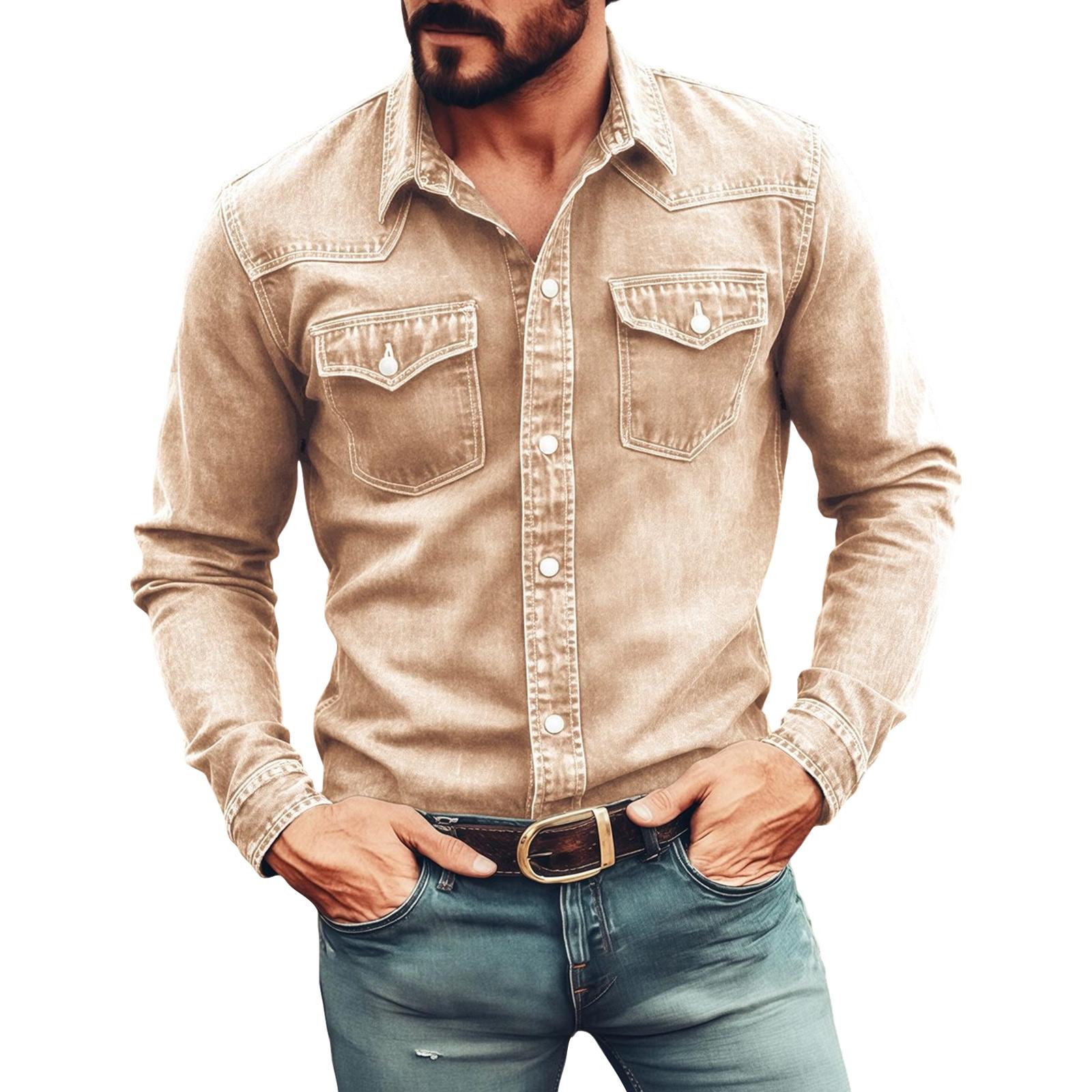 Men’s Casual Long Sleeve Button Down Denim Shirt Relaxed Fit Turn Down Collar with Front Flap Pockets for Everyday Wear XXL бежевый
Men’s Casual Long Sleeve Button Down Denim Shirt Relaxed Fit Turn Down Collar with Front Flap Pockets for Everyday Wear XXL бежевый