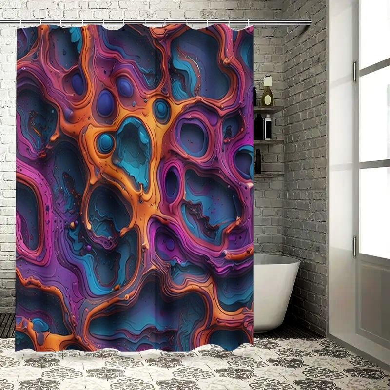 Abstract Watercolor Shower Curtain Unique Print Design For Bathroom Decor Colorful Artistic Fabric Bath Mat With Grommets-Orange W60H190(CM)-1 Pcs
Abstract Watercolor Shower Curtain Unique Print Design For Bathroom Decor Colorful Artistic Fabric Bath Mat With Grommets-Orange W60H190(CM)-1 Pcs