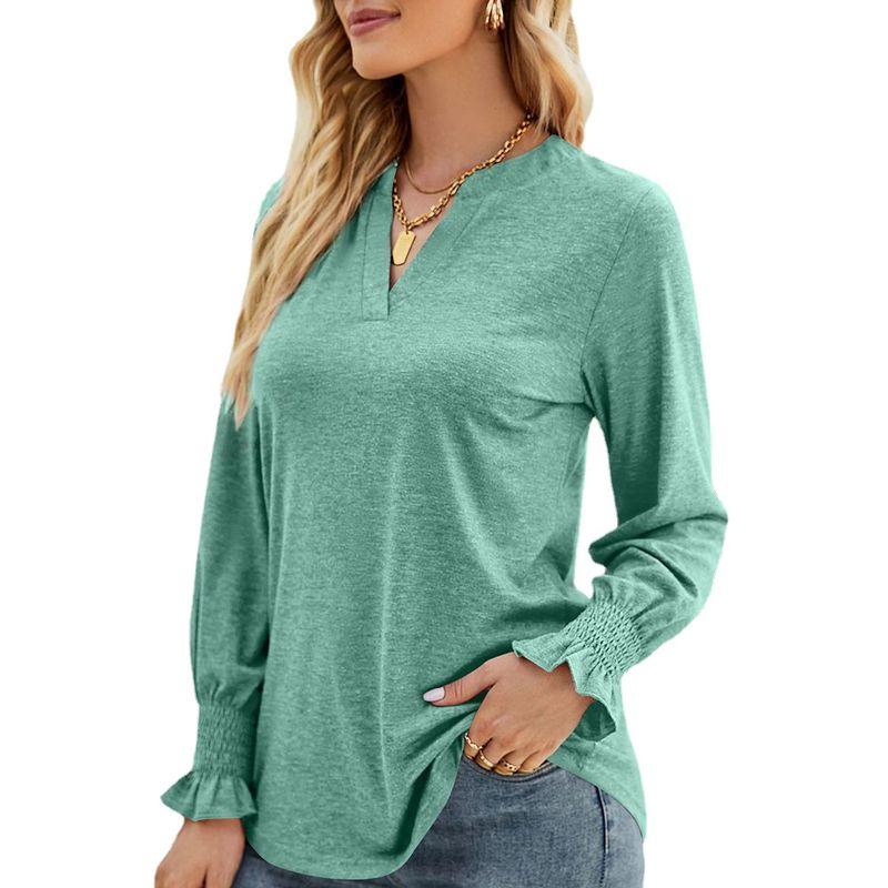 Long Sleeve Loose V-Neck Solid T-shirt Long Sleeves Loose V Neck Pure Color T-shirt Navy Blue L
Long Sleeve Loose V-Neck Solid T-shirt Long Sleeves Loose V Neck Pure Color T-shirt Navy Blue L