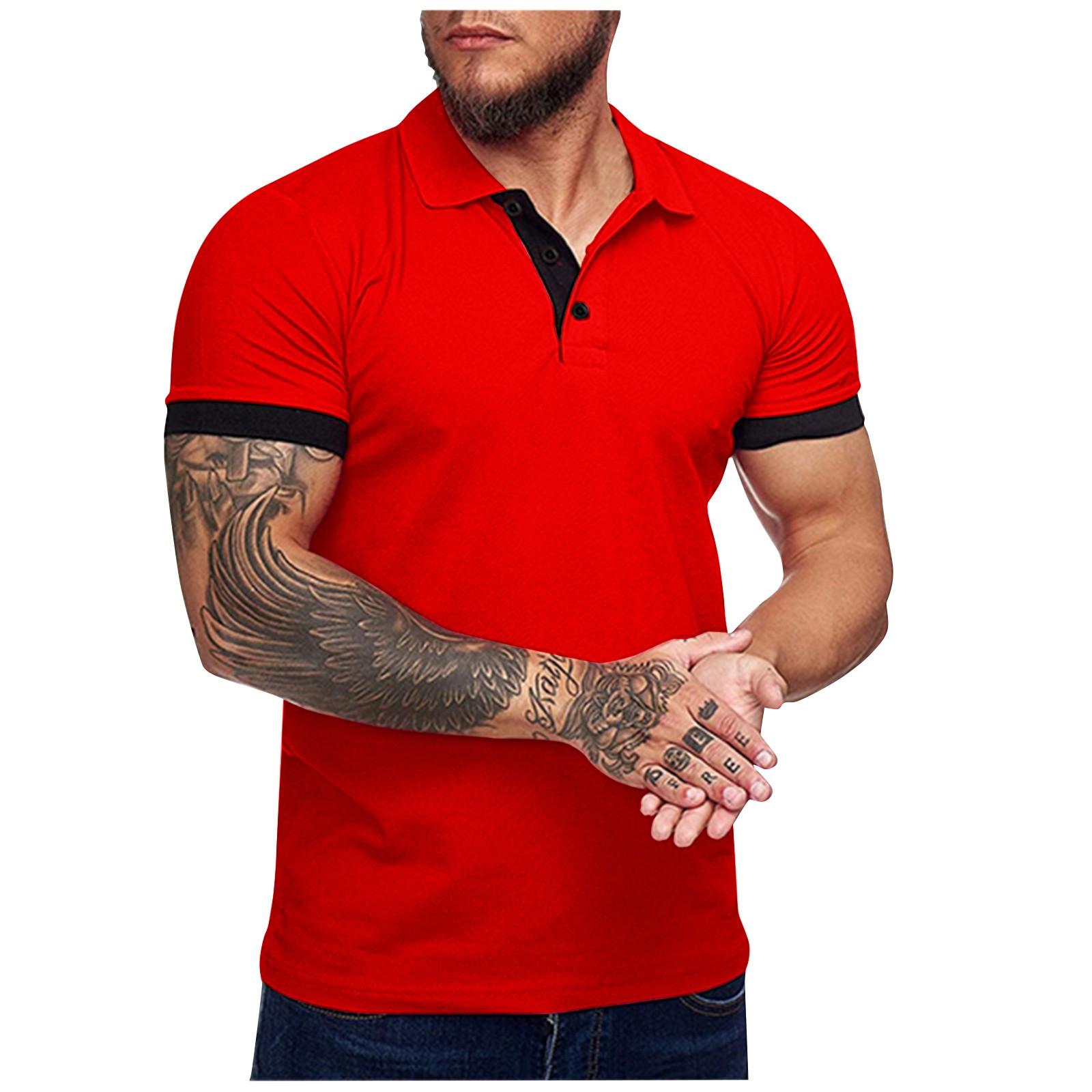 Мужские летние повседневные однотонные свободные рубашки для гольфа с лацканами, мужские рубашки поло, футболки, мужские топы XL красный
Мужские летние повседневные однотонные свободные рубашки для гольфа с лацканами, мужские рубашки поло, футболки, мужские топы XL красный