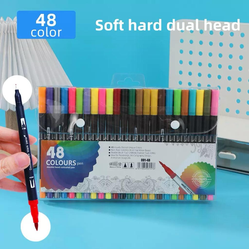 48pcs Professional Dual Tip Marker Pens, Quick Dry, No Bleed, Waterproof Ink
48pcs Professional Dual Tip Marker Pens, Quick Dry, No Bleed, Waterproof Ink