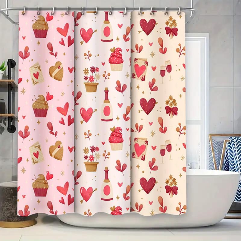 Pink White Red Love Heart Cupcake Wine Glass Flower Shower Curtain Bathroom Decor Set for Valentine s Day Wedding Gift Ideas Wat 90x180cm
Pink White Red Love Heart Cupcake Wine Glass Flower Shower Curtain Bathroom Decor Set for Valentine s Day Wedding Gift Ideas Wat 90x180cm