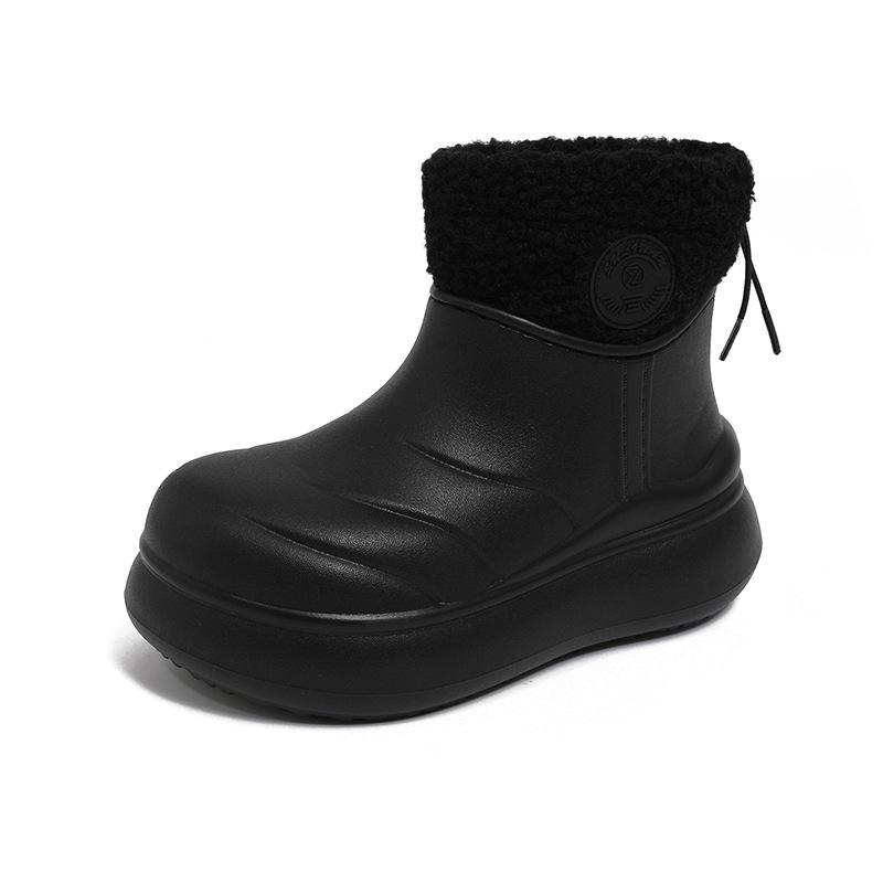 Женские зимние теплые водонепроницаемые ботинки большого размера на мягкой подошве с мехом, нескользящие ботильоны, водонепроницаемые хлопковые ботинки для активного отдыха 40 чёрный
Женские зимние теплые водонепроницаемые ботинки большого размера на мягкой подошве с мехом, нескользящие ботильоны, водонепроницаемые хлопковые ботинки для активного отдыха 40 чёрный