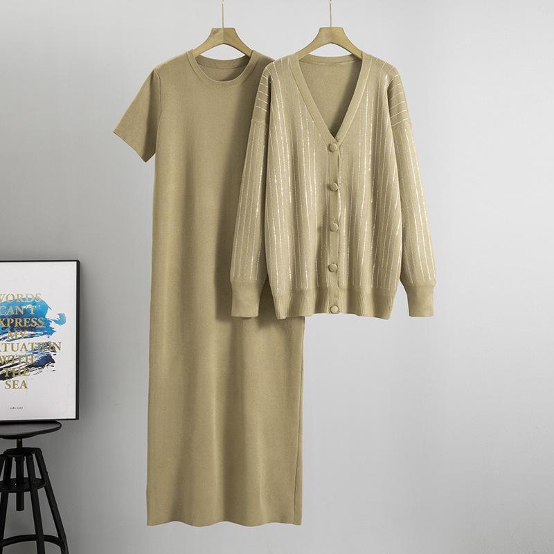 Плюс размер Женский Весна и Осень Свободное Платье Гладильная Дрель Трикотажный Кардиган Топ Повседневный Модный Костюм Из Двух Частей One Size бордовый
Плюс размер Женский Весна и Осень Свободное Платье Гладильная Дрель Трикотажный Кардиган Топ Повседневный Модный Костюм Из Двух Частей One Size бордовый