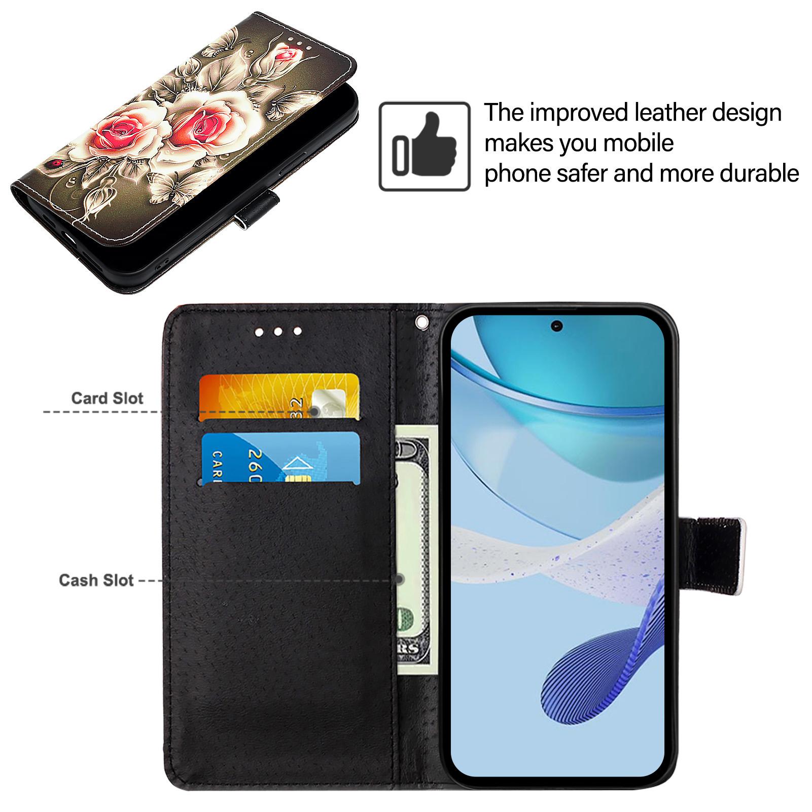 For iPhone 16e Leather Case with Strap and Card Holder Pattern Printing Phone Stand Cover Rose
For iPhone 16e Leather Case with Strap and Card Holder Pattern Printing Phone Stand Cover Rose