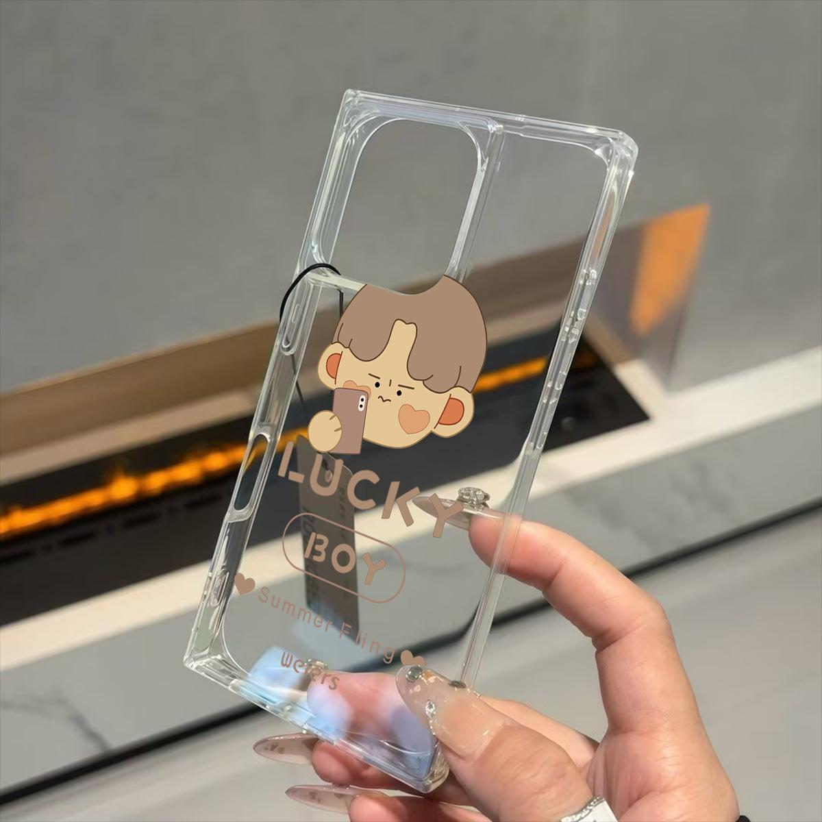 Clear Square Back Tube Case Protection For iPhone 11 12 16 ProMax 13 14 Pro Max 15 Plus Anti-Oxygen,Handsome Selfie Pattern Casing iphone 16
Clear Square Back Tube Case Protection For iPhone 11 12 16 ProMax 13 14 Pro Max 15 Plus Anti-Oxygen,Handsome Selfie Pattern Casing iphone 16