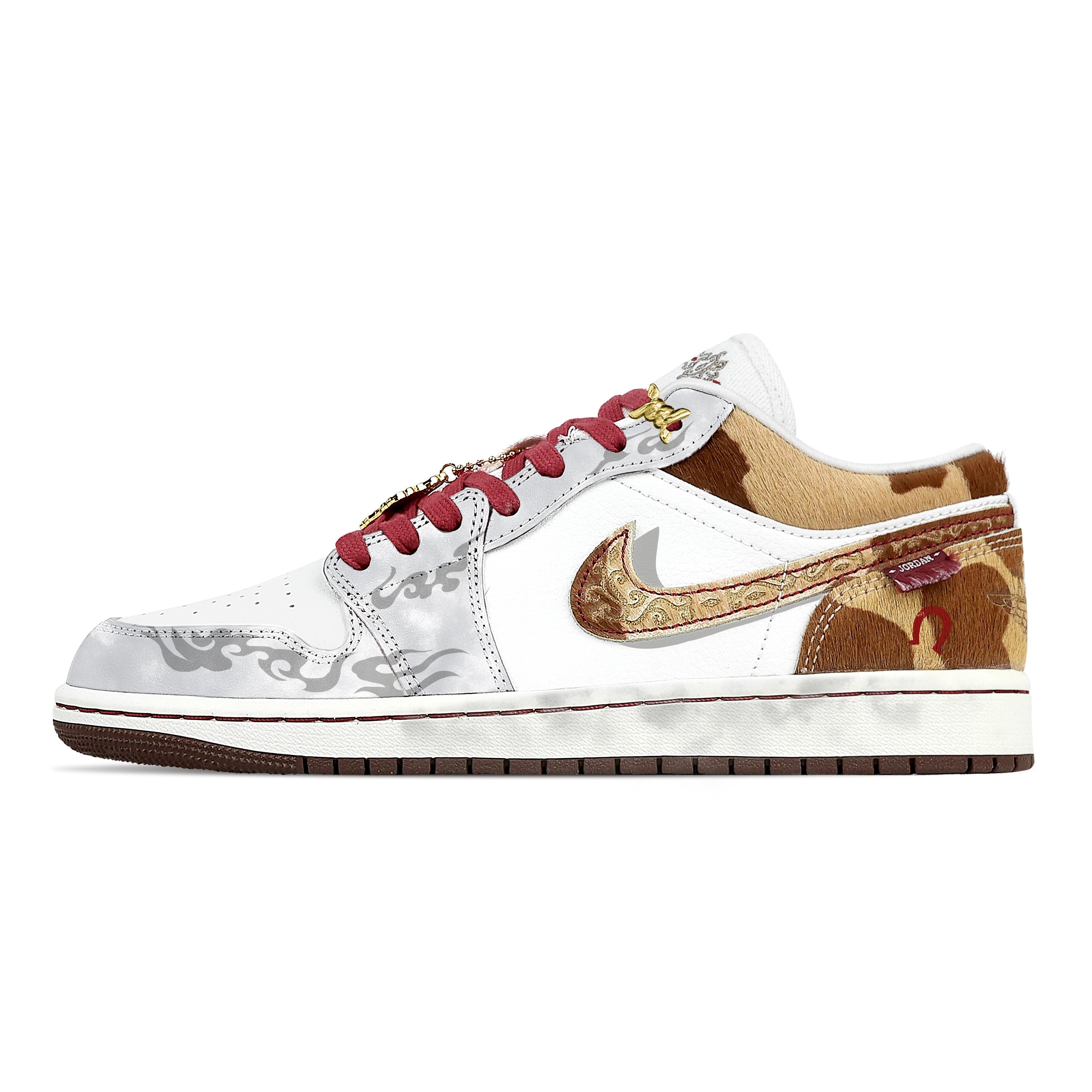 Jordan Air Jordan 1 Iron Hoof Seal Abrasion Resistant Low top Vintage Basketball Shoes Men s Gray Brown IQ5321-121(Team529-) 42.5
Jordan Air Jordan 1 Iron Hoof Seal Abrasion Resistant Low top Vintage Basketball Shoes Men s Gray Brown IQ5321-121(Team529-) 42.5