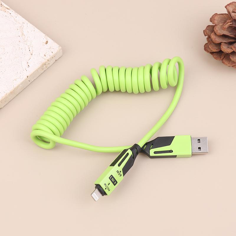 Pd65W 4 In 1 Spring Charging Cable 6A Usb Type C Spring Telescopic Quick Charger Wire Quick Usb Data Cable For Mobile Phone
Pd65W 4 In 1 Spring Charging Cable 6A Usb Type C Spring Telescopic Quick Charger Wire Quick Usb Data Cable For Mobile Phone