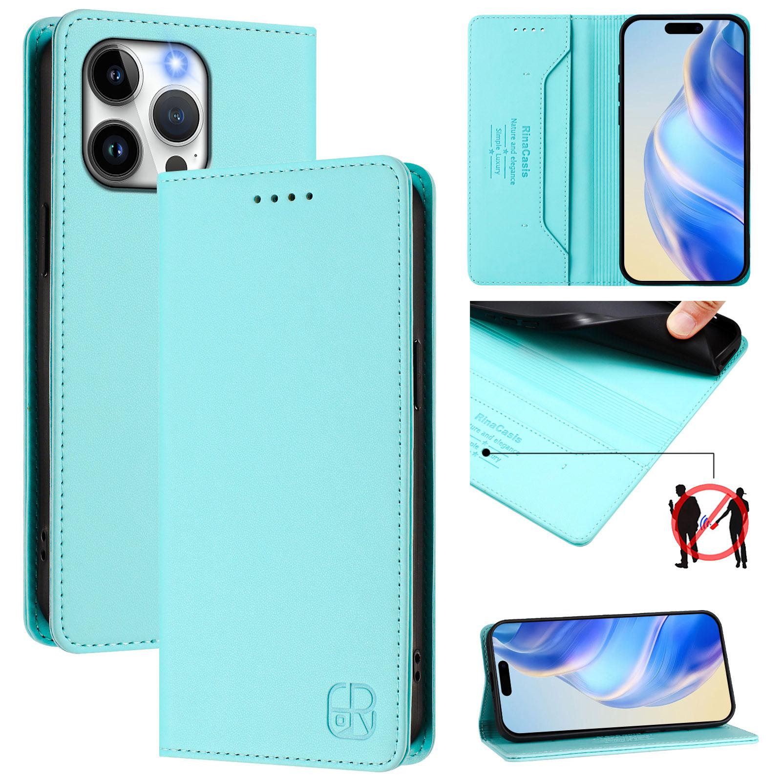 For iPhone 15 Pro Max Leather Case RINACASIS RC01 Phone Cover with RFID Blocking Wallet Stand Light Purple
For iPhone 15 Pro Max Leather Case RINACASIS RC01 Phone Cover with RFID Blocking Wallet Stand Light Purple