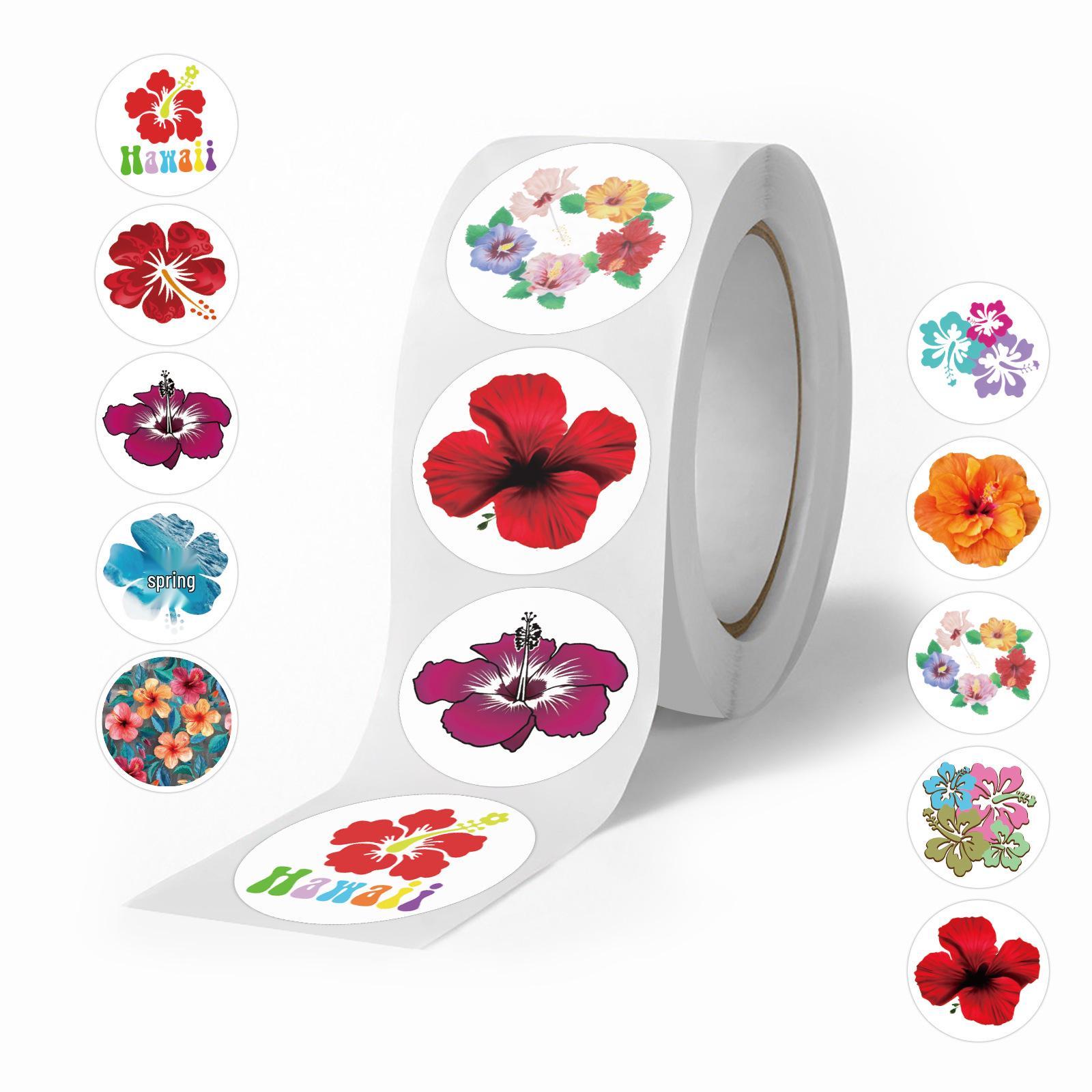 500-Count Roll of Cartoon Hibiscus Flower Stickers for Journaling and Rewards
500-Count Roll of Cartoon Hibiscus Flower Stickers for Journaling and Rewards