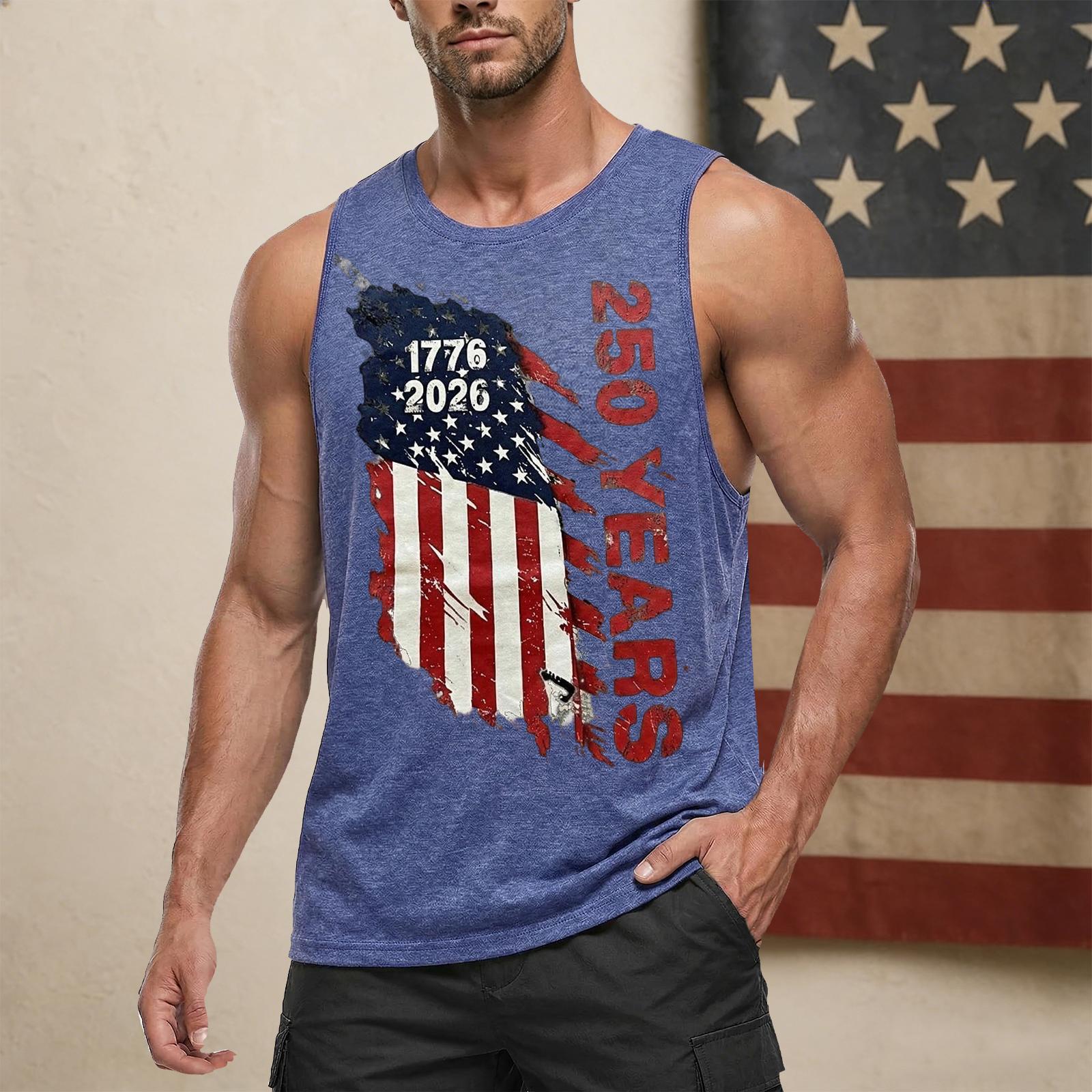 Men s Sleeveless Casual Tank Top Crew Neck Graphic Print 250 Years Independence Commemorative Design Lightweight Summer Shirt XL
Men s Sleeveless Casual Tank Top Crew Neck Graphic Print 250 Years Independence Commemorative Design Lightweight Summer Shirt XL