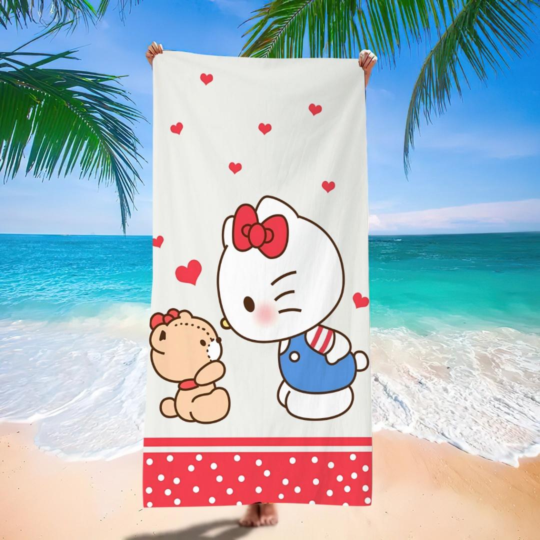 Brown Hello Kitty Heart Sunglasses Beach Towel Tropical Palm Tree and Umbrella Design Summer Pool Towel Beach Lovers W40*H60(CM)
Brown Hello Kitty Heart Sunglasses Beach Towel Tropical Palm Tree and Umbrella Design Summer Pool Towel Beach Lovers W40*H60(CM)