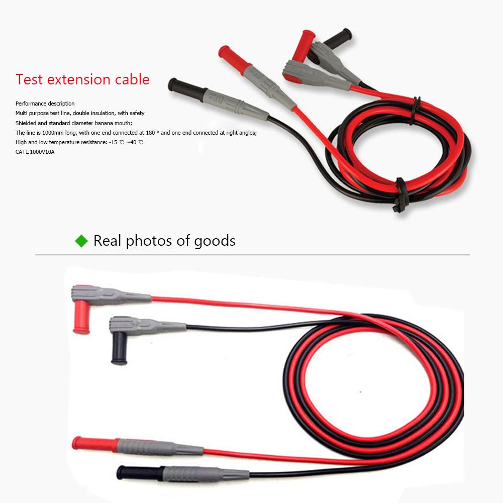 100CM Multimeter Test Cable Banana Plug 90 Degree To Straight Multimeter Probe Test Lead Cable for Multimeter Measure Tool CHINA
100CM Multimeter Test Cable Banana Plug 90 Degree To Straight Multimeter Probe Test Lead Cable for Multimeter Measure Tool CHINA