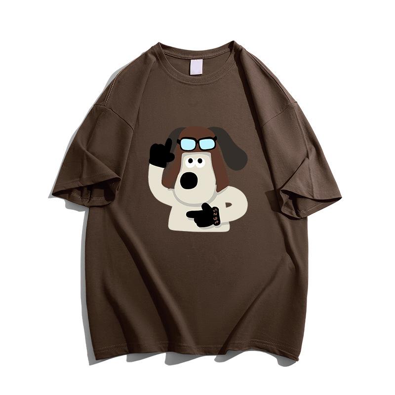 Pure cotton heavy design cartoon puppy short-sleeved t-shirt women s summer new niche trendy brand loose half-sleeved top 3XL коричневий
Pure cotton heavy design cartoon puppy short-sleeved t-shirt women s summer new niche trendy brand loose half-sleeved top 3XL коричневий