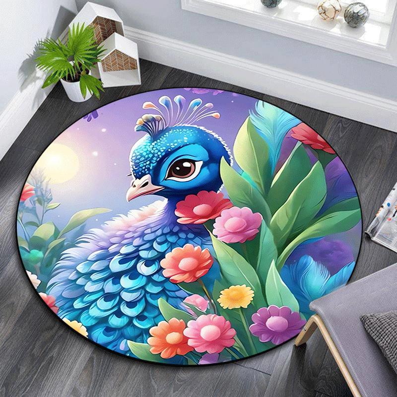 1pc Soft, Absorbent & Non Slip Flowers and peacock Round Rug Soft Circle Rug for Living Room & Bedroom Decor, Chair Mats, and Unforgettable 80cm by 80cm
1pc Soft, Absorbent & Non Slip Flowers and peacock Round Rug Soft Circle Rug for Living Room & Bedroom Decor, Chair Mats, and Unforgettable 80cm by 80cm