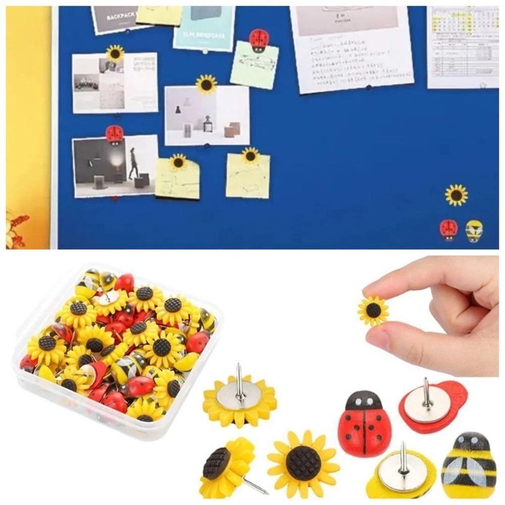 30PCS/Box Fixed Flower Push Pins Handmade Bee Push Pins New Corkboard Push Pin Home Decor 30PCS/Box
30PCS/Box Fixed Flower Push Pins Handmade Bee Push Pins New Corkboard Push Pin Home Decor 30PCS/Box