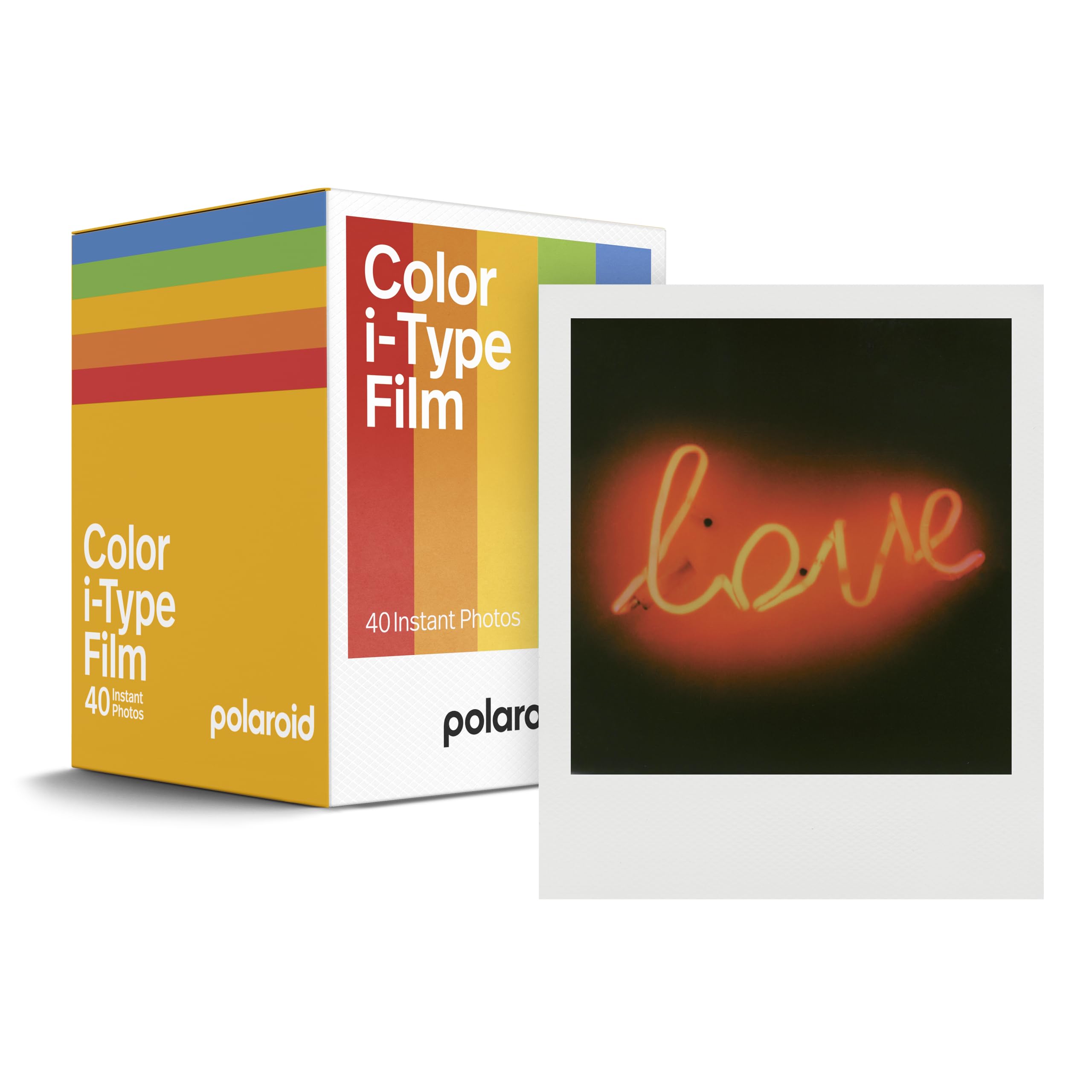 Polaroid Instant Film Color Film for i-Type - x40 Film Pack, 40 Films, White Frame (6010)
Polaroid Instant Film Color Film for i-Type - x40 Film Pack, 40 Films, White Frame (6010)