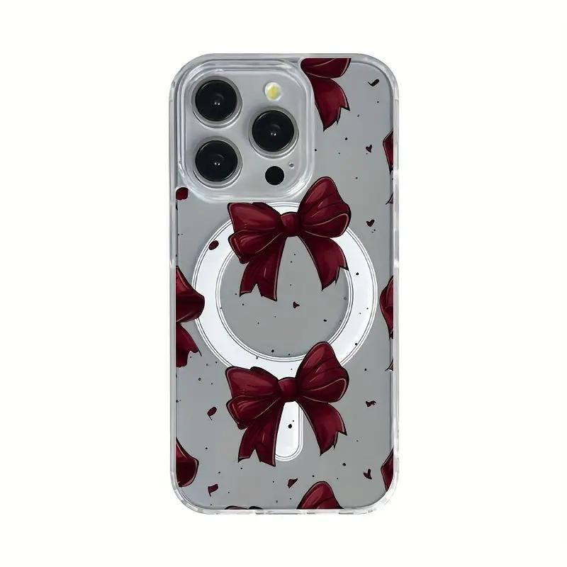 Wine Red Bow-Compatible Magnetic iPhone Case for Apple 17/176Pro: Drop-Proof Hard Protection for Models 15/13/12/11. iPhone 14 Pro
Wine Red Bow-Compatible Magnetic iPhone Case for Apple 17/176Pro: Drop-Proof Hard Protection for Models 15/13/12/11. iPhone 14 Pro