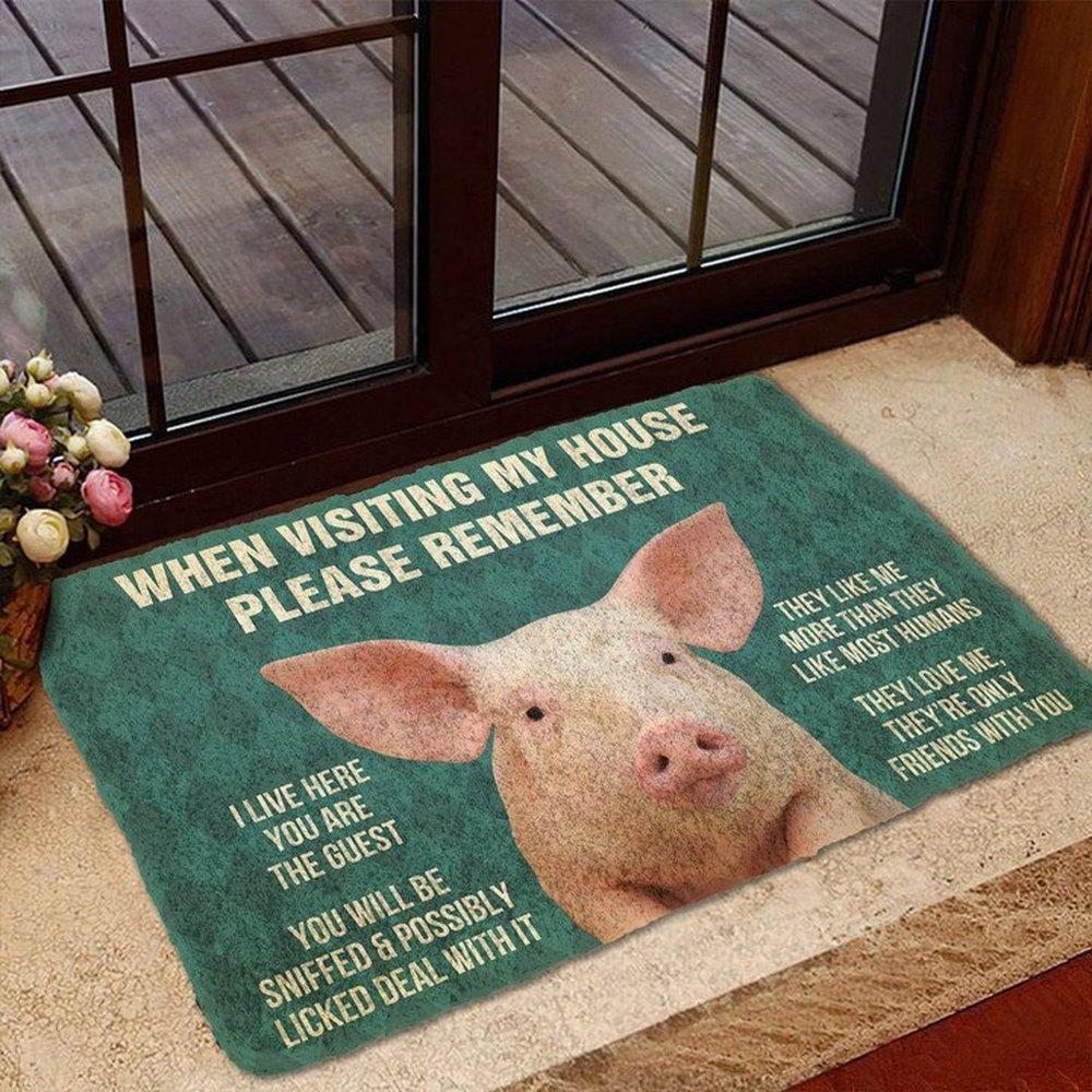 Animal Doormats 3D Graphic Please Remember Pigs House Rule Indoor Doormat for Aisle Bedroom Toilet Non-slip Kitchen Mats
Animal Doormats 3D Graphic Please Remember Pigs House Rule Indoor Doormat for Aisle Bedroom Toilet Non-slip Kitchen Mats