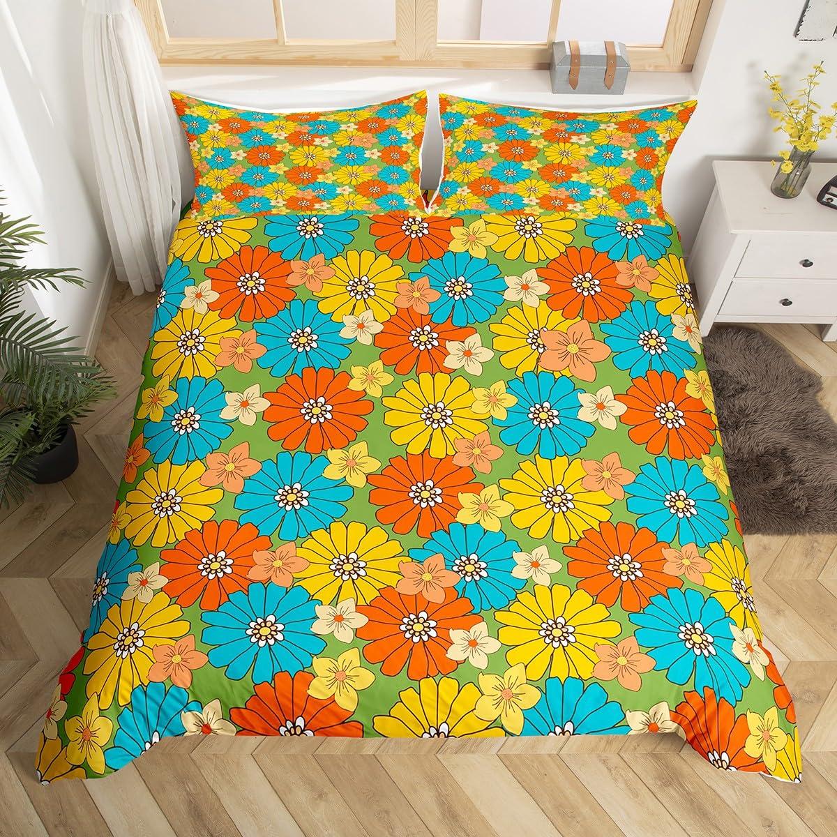 Groovy Comforter Cover Queen Retro Hippie Flower Bedding Set Aesthetic Psychedelic Floral Duvet Cover Boho Botanical Quilt Cover US Full(200*230cm)3pcs
Groovy Comforter Cover Queen Retro Hippie Flower Bedding Set Aesthetic Psychedelic Floral Duvet Cover Boho Botanical Quilt Cover US Full(200*230cm)3pcs