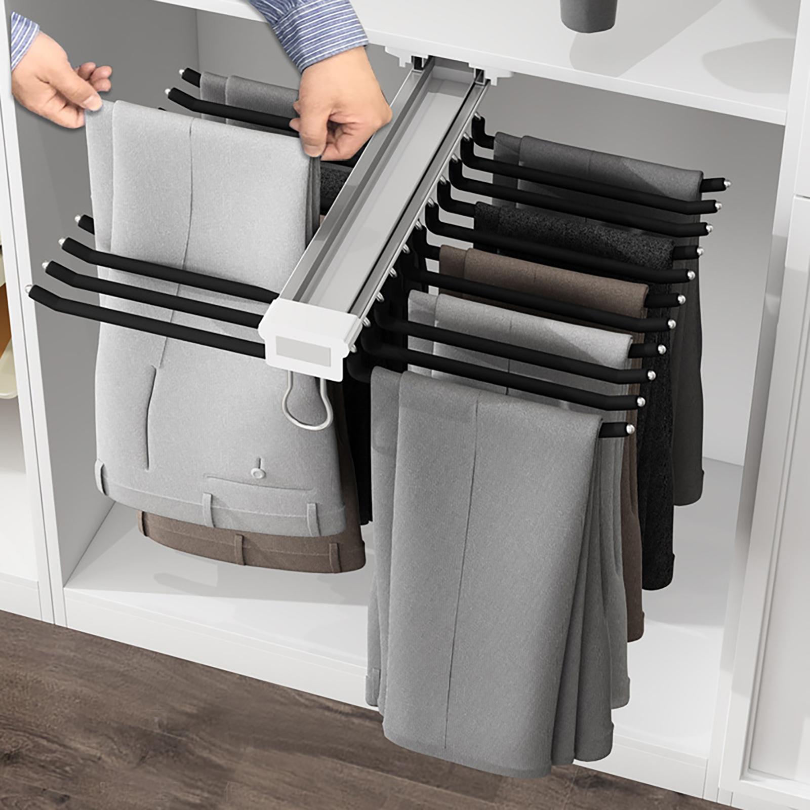 22 Arms Pull Out Trousers Rack Steel Pants Hanger Bar Clothes Organizers Slide Out Stand for Closet Cloakroom Wardrobe Black чёрный
22 Arms Pull Out Trousers Rack Steel Pants Hanger Bar Clothes Organizers Slide Out Stand for Closet Cloakroom Wardrobe Black чёрный
