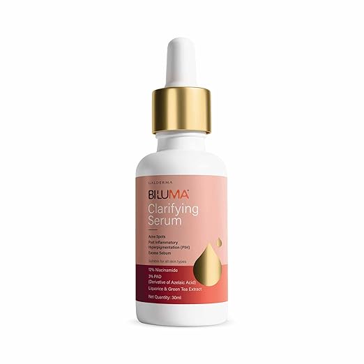 Biluma Clarifying Serum 30ml – Acne & Blemish Control Face Serum with Niacinamide & Pore Minimizing Formula – Reduces Oil, Breakouts 30 ML
Biluma Clarifying Serum 30ml – Acne & Blemish Control Face Serum with Niacinamide & Pore Minimizing Formula – Reduces Oil, Breakouts 30 ML